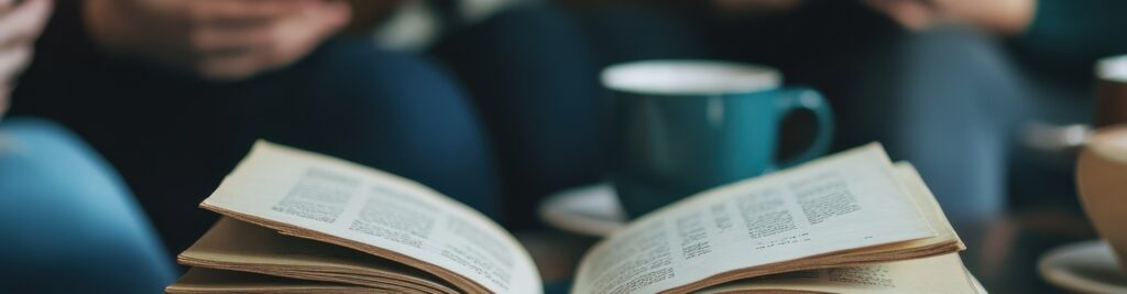group of people discussing the bible